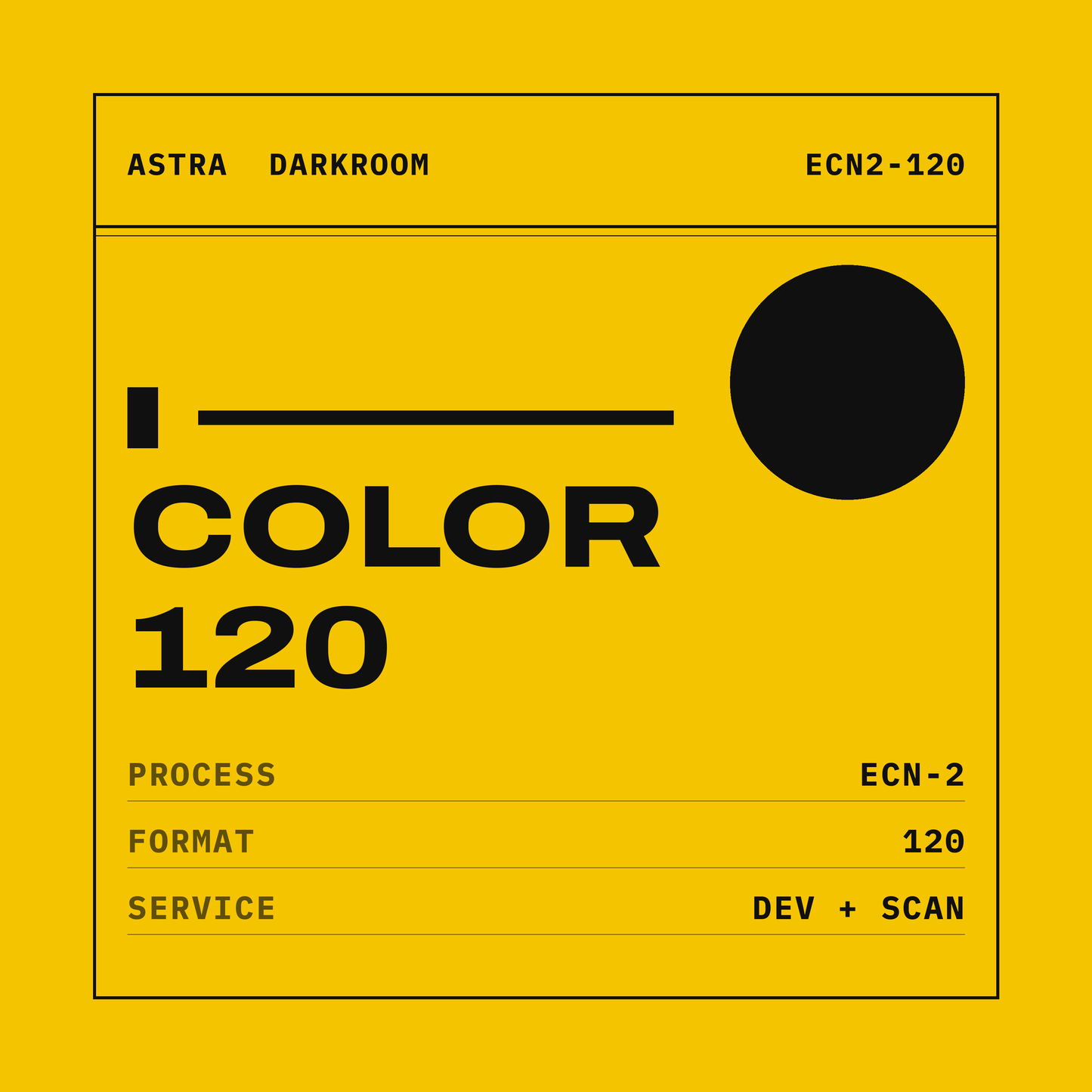 Color Film ECN-2 120 Development and Scanning