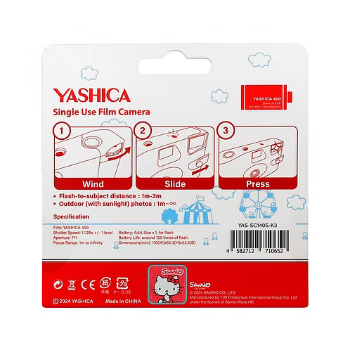 Yashica Single Use Film Camera – Hello Kitty Playground 35mm Astra Store