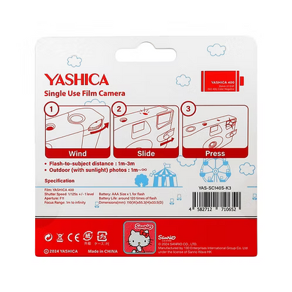 Yashica Single Use Film Camera – Hello Kitty Playground 35mm Astra Store