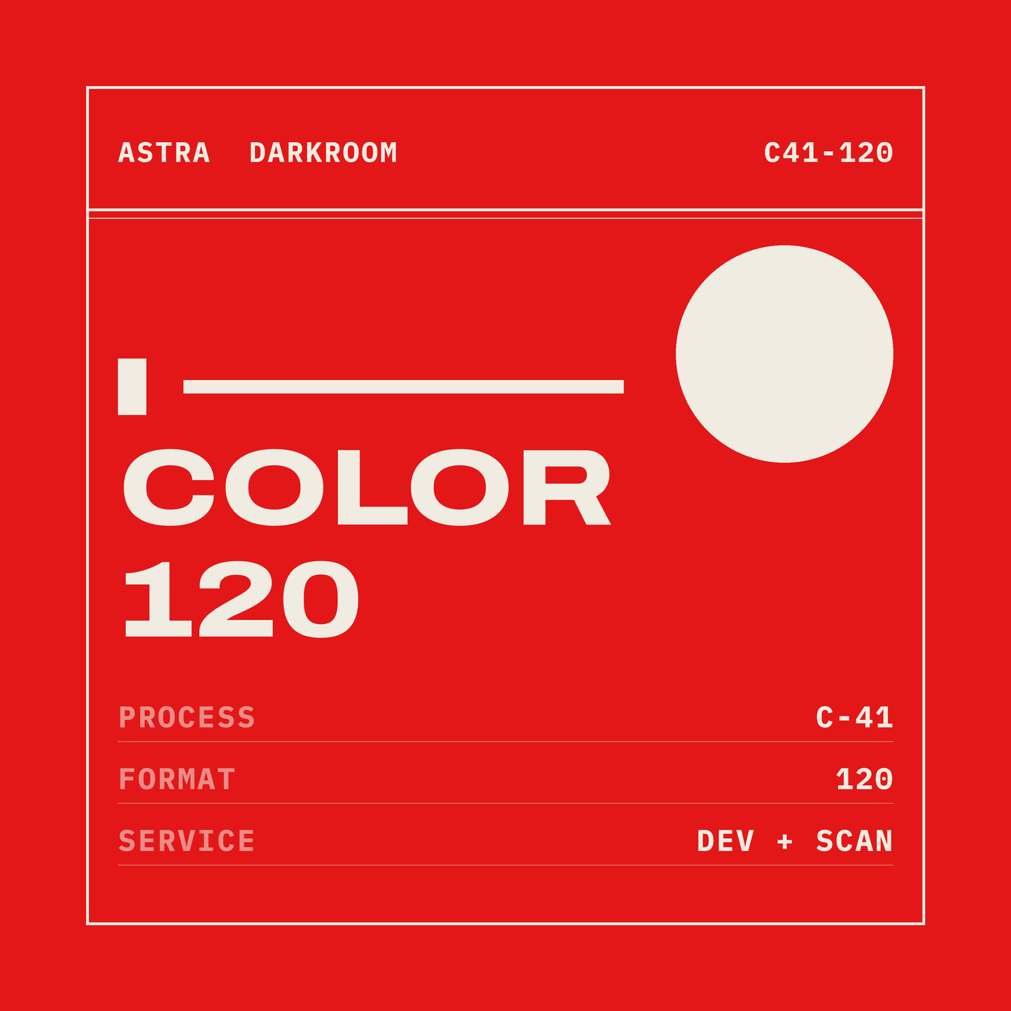 Color Film C-41 120 Development and Scanning